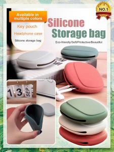 Silicone Cable Organizing Bag Cute Earphone U Disk Organizer Coins Purse Case Bag Travel Business Trip