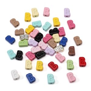 5pcs/bag Alloy Spray Painted Letter Beads For Handmade Bracelet Necklace Earring Keychain DIY Craft Jewelry Making Accessories