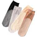ITLOVE - Kaos Kaki Cewek Tipis Seperti Stocking Warna Kulit dan Hitam Kaus Kaki Stoking Semata Kaki Murah Transparan Import Kaos Kaki Wanita Stocking Tipis Dengan Tapak Tebal. 
