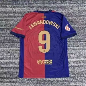 Áo đấu Barcelona mùa giải 24-25 sân nhà và sân khách số 1 19 Áo bóng đá ngắn tay Ansu Fati Lewandowski cho người lớn