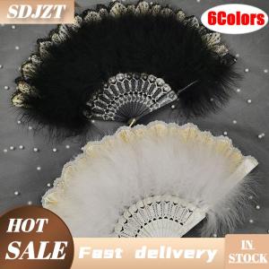 SDJZT Lolita lông gấp Fan cổ tích tối Gothic tòa khiêu vũ trang trí tiệc cưới