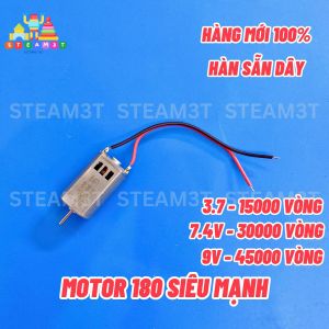 [HCM]Động cơ motor mô tơ mini siêu mạnh 180 điện áp 3V - 6V - 7.2V tốc độ cao - 24500rpm - LK0077