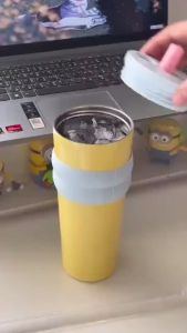 【Ucocolla】Wide Mouth with Cap Lid Vacuum Flask Hot And Cold Tumbler Insulated 316 stainless steel