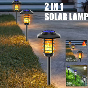 Newest Flame Solar Lamps Courtyard Outdoor Waterproof Landscape Lighting Light Controlled Waterproof Garden Lawn Lamp Hot