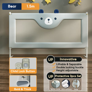 Baby bed Guard Fence Fall Prevention Vertical Lift Child Bed Baby Guard/Dual Safety Design/Single Side Lift