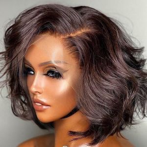Curly pixie cut frontal wigs human hair13x4 Lace Frontal Wig 100% Human Hair Wig  Hair For Women