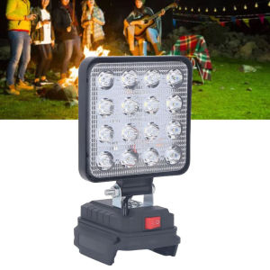 Makita ไฟทำงาน LED 4นิ้ว 2USB ไฟฉายไฟทำงาน ทำงานไฟฉายไฟฉายไฟฟ้าสปอตไลแบบพกพาแบบ เอาท์พุทกลางแจ้งตั้งแคมป์โคมไฟสำหรับ ไฟฉายฉุกเฉินแบบพกพาโคมไฟตั้งแคมป์