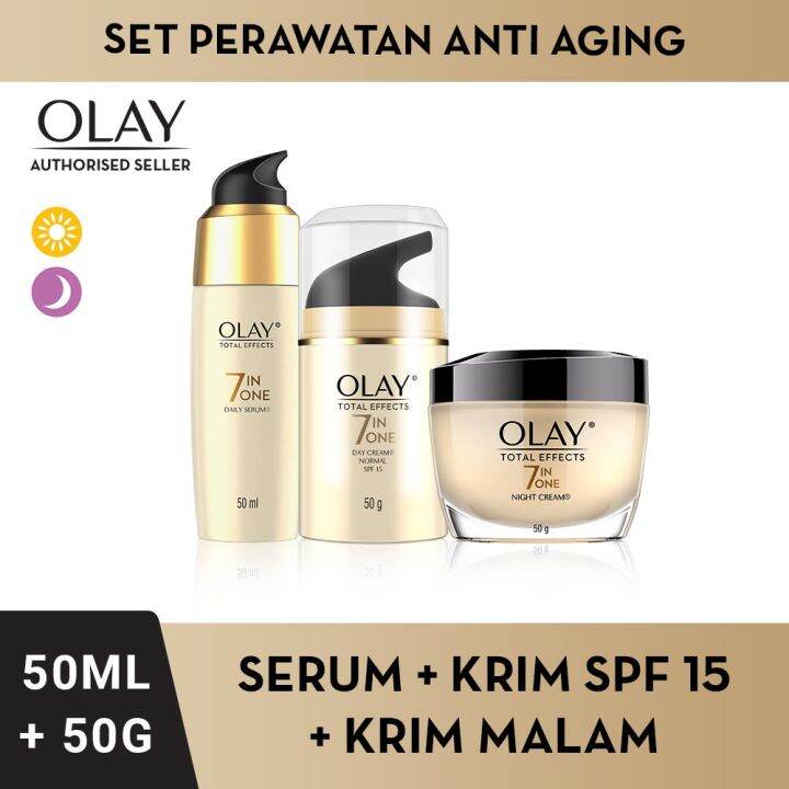 Olay Total Effects 7in1 Antiaging Niacinamide Set Skincare- Daily Serum ...