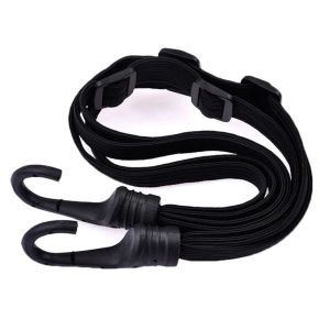Motorcycle Helmet Rope Elastic Strap 60cm Luggage Cargo Net With Two Hooks Fixed Tension Durable