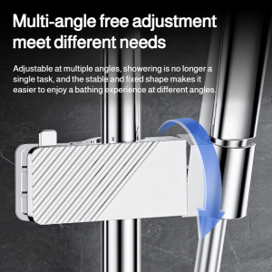 Shower Bracket Multifunction Shower Rack No-punch Multi-angle Adjustable Easy to Install Non-slip