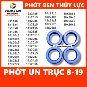 Phớt ben thủy lực xanh UN trục 8-19 đủ size 8x14x6 8x16x4 10x20x5 10x22x6 12x20x5 12x22x5 12x24x6 14x20x5 15x22x5 16x24