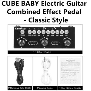 【24h Shipping】CUVAVE CUBE BABY Portable multi-functional guitar combination effects pedal Wireless Music Playback Phone Recording Audio Interface Function Cube Baby Bass M-VAVE Electric/Bass/AC