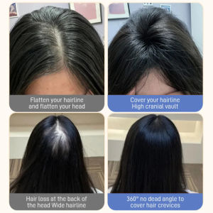 Hairpin Soft Flexible and Non-clumping Gray Wig Piece Detail Breathable Lit not Blooming Naturalness