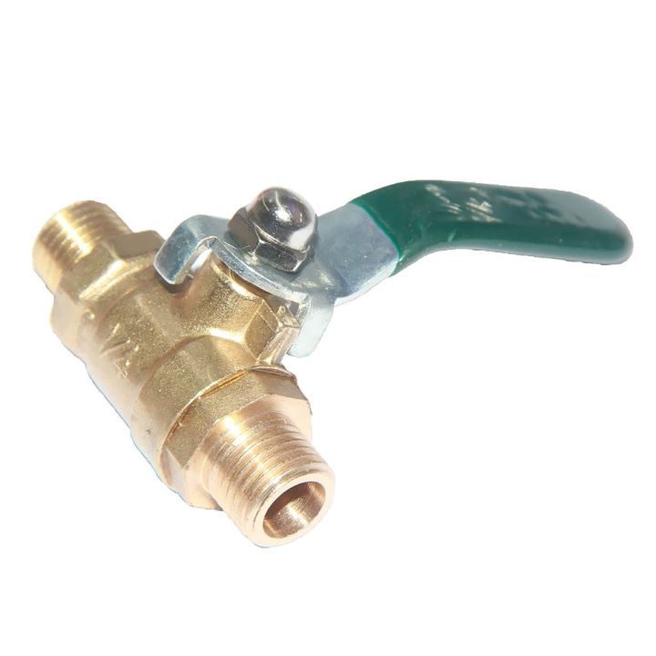 Male to Male 1/4 Thread Brass Ball Valve Shut Off Switch DN8 Green ...