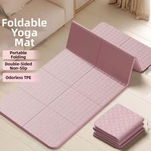 FLYING Tắt tiếng Thảm tập yoga gấp gọn Có thể gấp lại. Chống trượt Thảm tập thể dục du lịch Di động Hai  Thảm tập thể dục Dành cho các bài tập thể dục trên sàn nhảy