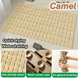 Bathroom Anti Slip Mat PVC waterproof surface anti-slip  foldable quick-drying