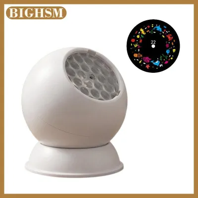 BIGHSM โปรเจกเตอร์ภาพท้องทะเลหมุนได้360องศาไฟกลางคืนโคมไฟสร้างบรรยากาศ LED แบบไดนามิกไฟตกแต่งภายในห้องนอน