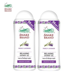 Snake Brand เจลอาบน้ำตรางู สูตรเย็น รีแล็กซิ่ง ลาเวนเดอร์ 180 มล. 2 ขวด (เจลอาบน้ำ ครีมอาบน้ำ Shower Gel Lavender)