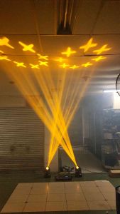 PAKET MINI MOVING HEAD BEAM 100W 2 BUAH PLUS MIXER DMX 240 DISCO FREE KABEL SIAP PAKAI LAMPU PANGGUNG
