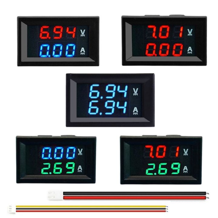 HUAIIY DC 100V 10A Monitor Panel Dual Display Battery Indicator Battery ...