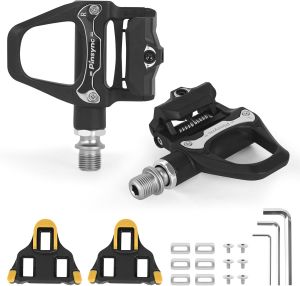 Road Bike Pedals 9/16" Sealed Bearings & Nylon Clipless Bicycle Pedals with Cleats Set for 3-Bolt Cycling Shoes
