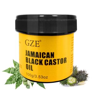 GZE Jamaican Black Castor Oil for Hair Growth Grease and Damaged Dry Scalp - Hair Grease for Men and Women Eyebrow & Eyelashes Nourishment and Skin Hydration