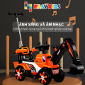 Xe cẩu điện cho bé cỡ lớn có thể tiến lùi điều chỉnh cần múc phù hợp trẻ em 2 - 6 tuổi. 