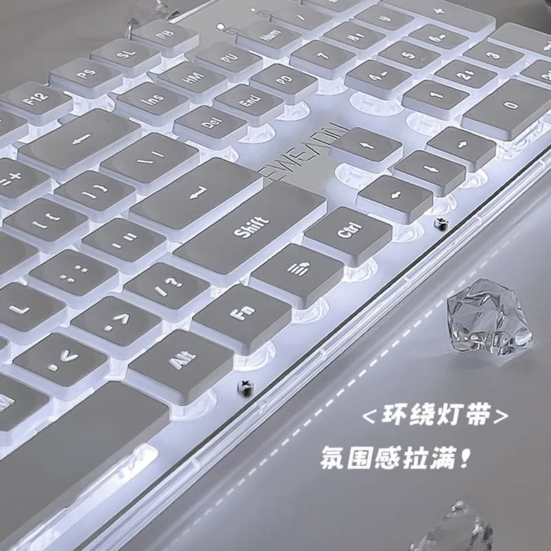 Computer keyboard 前行者710静音键盘机械手感游戏电脑无声办公女生高 