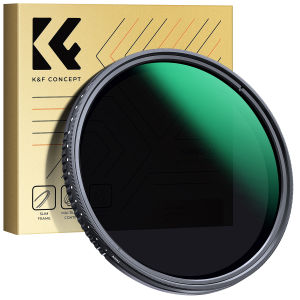 K&F Concept D Series 49mm-82mm ND2-ND400 Variable Filter (1-9 Stop) green coat with 24 Layers of Nano-coating Waterproof Anti-scratch for Camera Lens 49 52 55 58 62 67 72 77 82mm