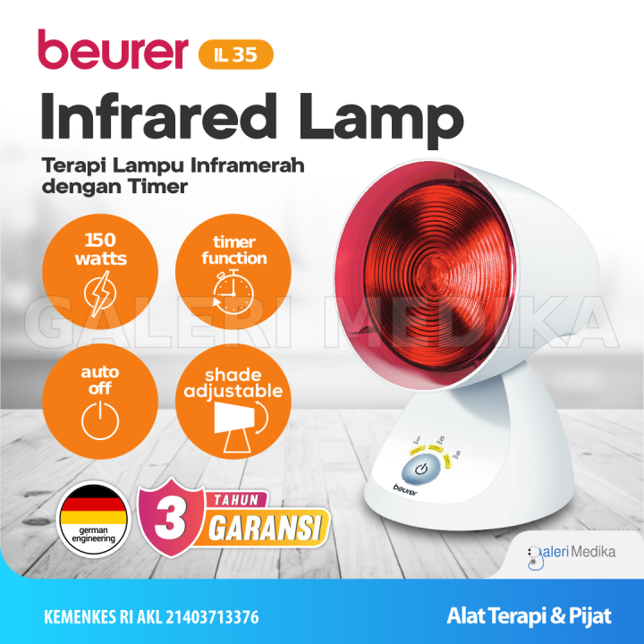 Lampu Infrared Beurer IL35 / IL-35 Lampu Terapi Inframerah dengan Timer