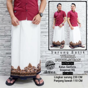 CELANA SARUNG TUMPAL PUTIH BERSIH / SARUNG BATIK DEWASA / CELANA SARUNG OFF WHITE / SARUNG BEST SELLER