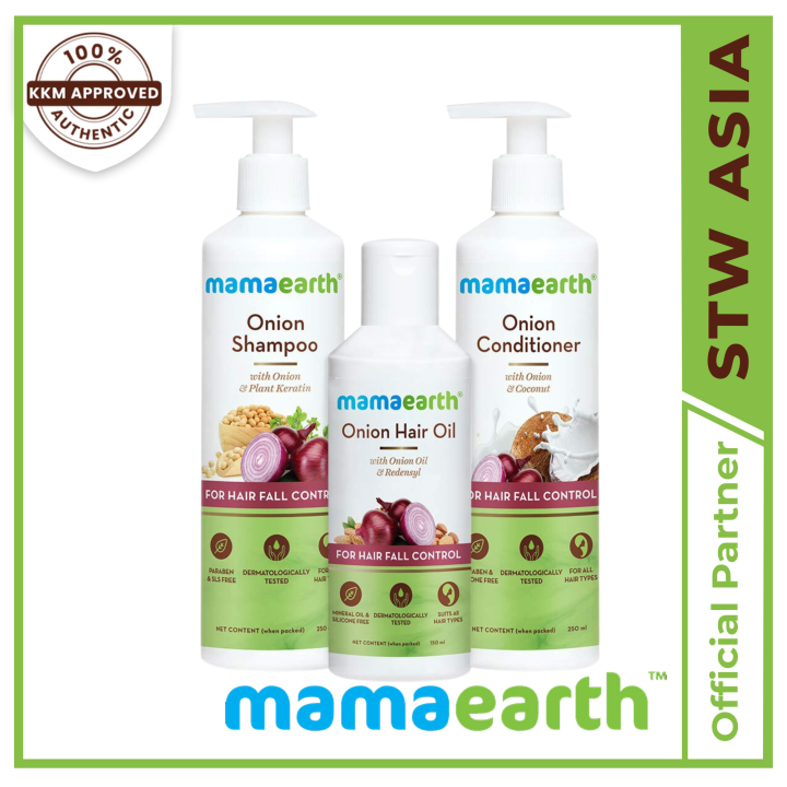 Mamaearth Anti-Hair Fall Kit with Onion Shampoo (250 ml), Onion
