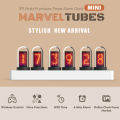 WIFI Control IPS Nixie Tube Alarm Clock with Colorful RGB Lights for Game Room Decoration.DIY Clock Faces and Pictures.Gift Idea. 