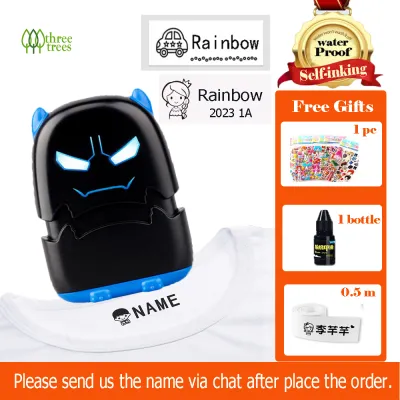 ที่กำหนดเองชื่อแสตมป์สำหรับเด็กSelf-Inking กันน้ำชื่อ Chop สำหรับชุดนักเรียนขวดน้ำ DIY ชื่อ Seal สำหรับเด็กไม่ซีดจาง