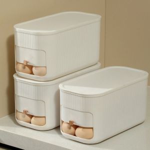 GUHEHARD Plastic Egg Storage Box Large Capacity Food Grade Egg Dispenser Multi-functional Space Saving Roll Off Egg Storage Rack Kitchen