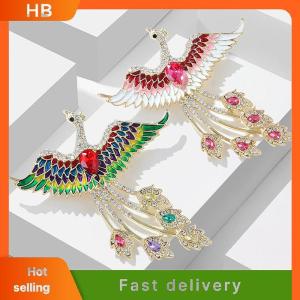 HB Fashion Rhinestone Flying Phoenix Brooches For Women Clothing Coat Jewelry Accessries Gifts