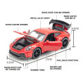 LEO 1:32 Porsche 911 GT3 รถบรรทุกโมเดลรถยนต์ของเล่นอัลลอยหล่อขึ้นรูปสำหรับเด็กของเล่นยานพาหนะสะสมงานอดิเรก. 