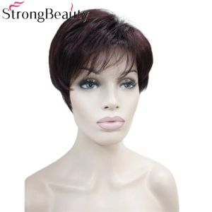 StrongBeauty Short Straight Wigs Synthetic Women Hair Natural Wig Many Colors2026