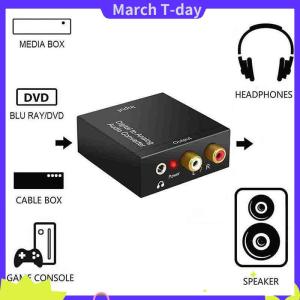 March Optical Coax Toslink Digital to Analog Converter RCA L R Stereo Audio Adapter