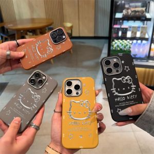 Phone Case For Redmi 10 10C 12 12C 13 13C 14C 15 15C A1 A2 A3X A3 PRO 9 Prime 9A 9AT 9i 9C NFC 9T Casing Redmi Note 10S 11SE 11S 11 12 13 14S 14 9 10X 9 9S 10 Lite PRO MAX Cartoon Kitty Leather Soft Case Cover PWJK1007A
