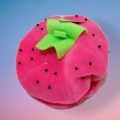 Topi Kupluk Bayi Cewek Pinky Strawberry ( 0 - 24 Bulan ). 