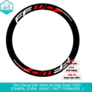 Decal Tem Dán Vành Xe Đạp Road 700C (CAMPA DURA GIANT FAST FORWARD...)