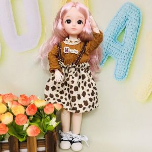 VERIDIAI 1/6 SD 30cm Bjd Doll with Clothes Attractive Eyes Long Hair Princess Makeup Ball Joint Doll Lifelike Elegant Princess Dress Up BJD Dolls Girl Gift