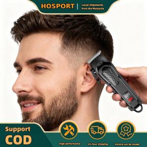 【HOSPORT】Professional Hair Clipper with LED Display Screen for Men Home Use High-Precision Barber Trimmer Rechargeable Cordless Grooming Tool Black