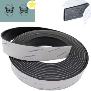 GLdailyToolsMix 1Pc Black Silicone Rubber Strip Self Adhesive Seal Gasket Anti-skid Shock Absorption Sealing Strip Length 300mm-1000mm Thickness 0.5/1/1.5/2/3mm