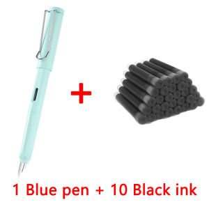 1 Pen And 10 Ink Fountain pen set 0.5 mm Nib Stationery School office supplies