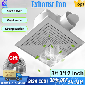 Eksos Penyedot Panas Kamar: Exhaust Fan 20cm 25cm 28.5cm 8 Inch 10 Inch / 8\\\" 10\\\" Ceiling Plafon Exhaust Sirroco Ventilang Fan Hexos- Putih