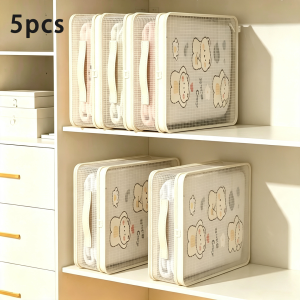 Anti-Mold Waterproof PVC Zipper Storage Bag Humidity Resistant Wardrobe Organizer For Comforter Pillow Bedding