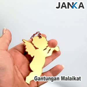 JANKA Hiasan Malaikat Versi Cowo Pohon Natal Akrilik Aksesoris Gantungan Ornamen Dekorasi Acrylic Christmas Tree