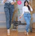 CELANA JOGER JEANS WANITA KANTONG DEPAN /READY SIZE L/XL-JUMBO (COD). 